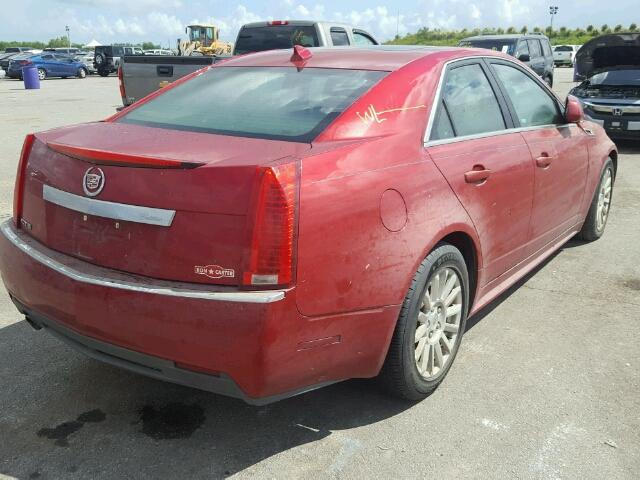 1G6DA5EY1B0140199 - 2011 CADILLAC CTS RED photo 4