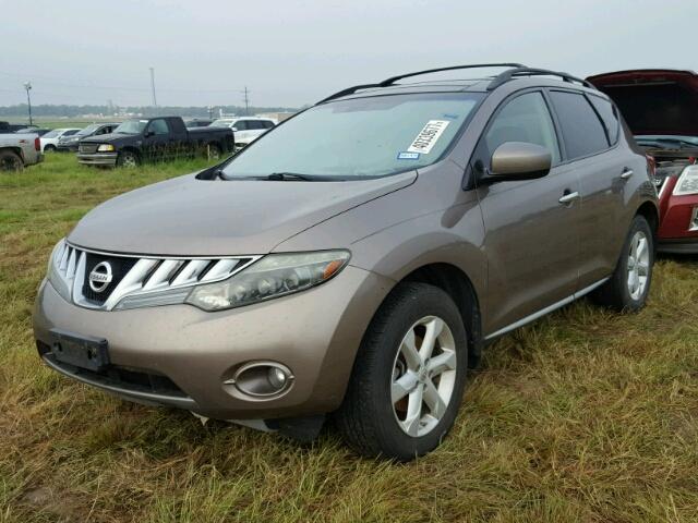 JN8AZ18U79W021014 - 2009 NISSAN MURANO BROWN photo 2