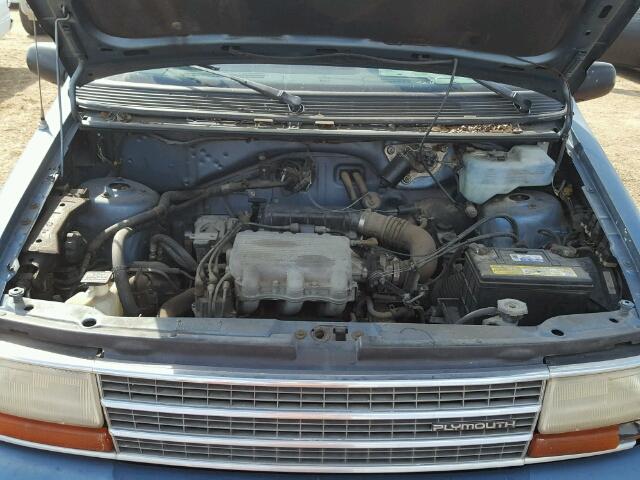 2P4GH4534PR363947 - 1993 PLYMOUTH VOYAGER BLUE photo 7