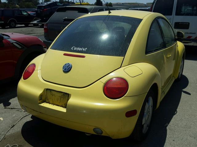 3VWCC21C0XM442824 - 1999 VOLKSWAGEN NEW BEETLE 黄色 照片 4
