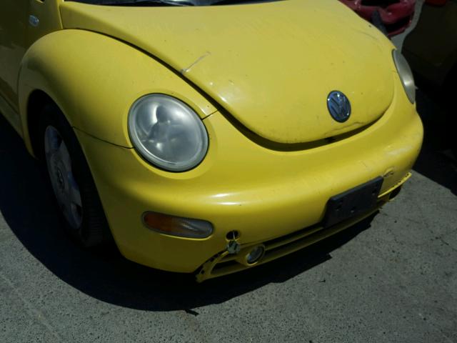 3VWCC21C0XM442824 - 1999 VOLKSWAGEN NEW BEETLE 黄色 照片 9