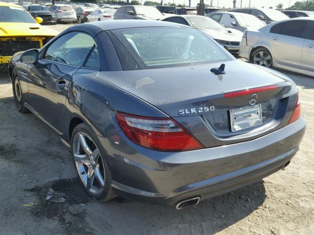 WDDPK4HA9DF055570 - 2013 MERCEDES-BENZ SLK 250 BLACK photo 3