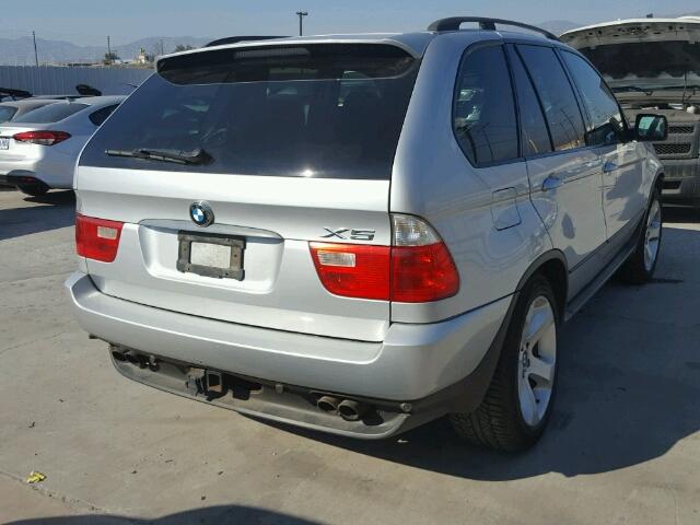 5UXFB535X4LV08942 - 2004 BMW X5 4.4I SILVER photo 4