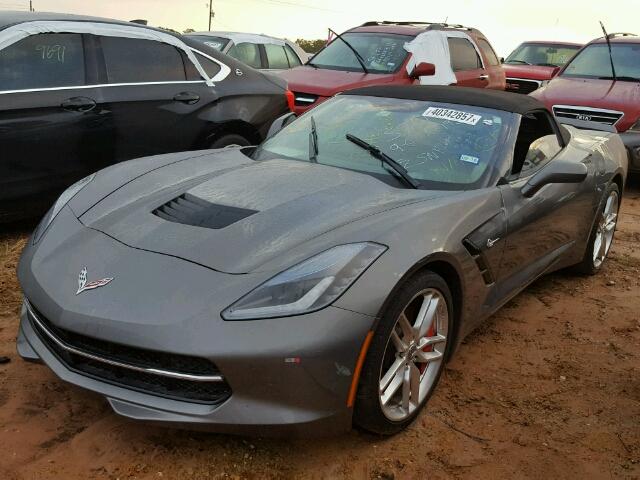 1G1YK3D74F5107935 - 2015 CHEVROLET CORVETTE GRAY photo 2