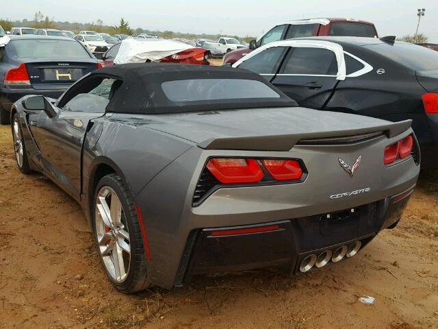 1G1YK3D74F5107935 - 2015 CHEVROLET CORVETTE GRAY photo 3