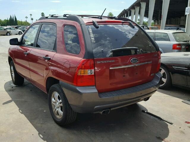 KNDJF723477425659 - 2007 KIA SPORTAGE E RED photo 3