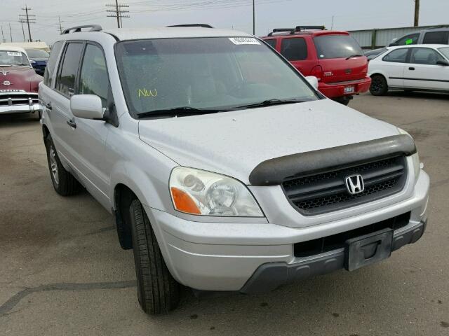 2HKYF18564H581830 - 2004 HONDA PILOT EXL SILVER photo 1