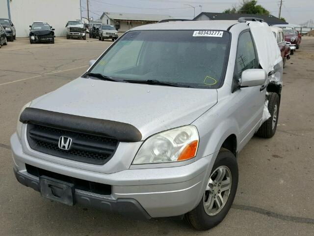 2HKYF18564H581830 - 2004 HONDA PILOT EXL SILVER photo 2