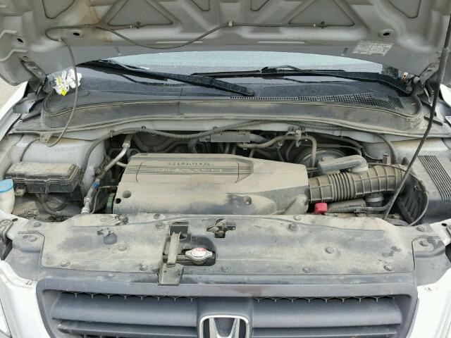 2HKYF18564H581830 - 2004 HONDA PILOT EXL SILVER photo 7