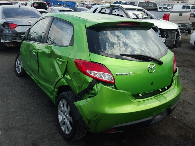 JM1DE1LY4D0157613 - 2013 MAZDA MAZDA2 GREEN photo 3