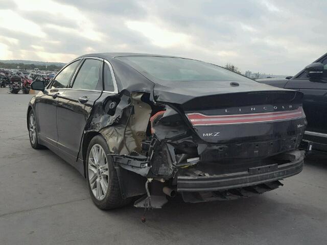 3LN6L2G94ER823499 - 2014 LINCOLN MKZ BLACK photo 3