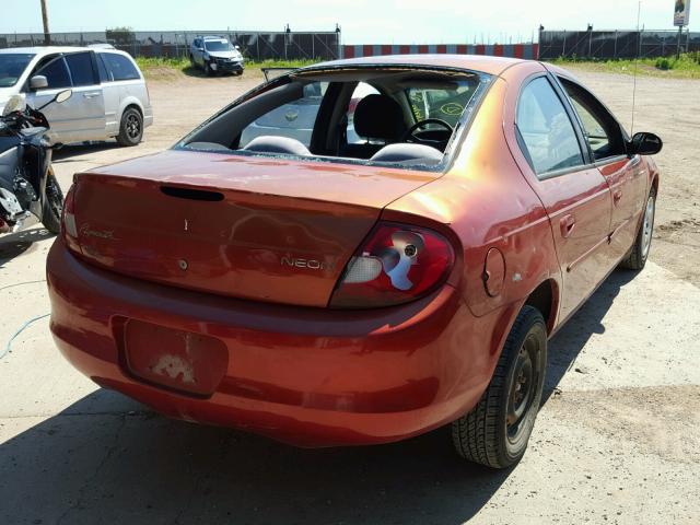 1P3ES46C81D251321 - 2001 PLYMOUTH NEON BASE 橙色 照片 4