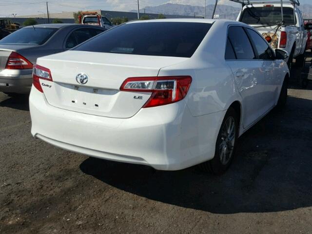 4T4BF1FK1CR250299 - 2012 TOYOTA CAMRY BASE WHITE photo 4