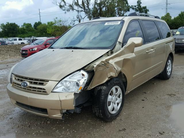 KNDMB233X86237262 - 2008 KIA SEDONA EX GOLD photo 2