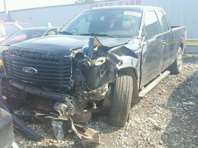 1FTFX1EF0EKE83798 - 2014 FORD F150 BLACK photo 2