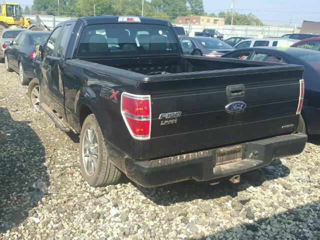 1FTFX1EF0EKE83798 - 2014 FORD F150 BLACK photo 3