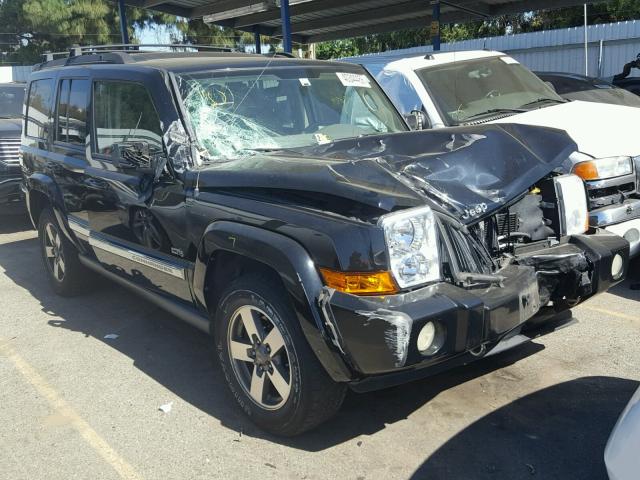 1J8HG48N46C352195 - 2006 JEEP COMMANDER BLACK photo 1