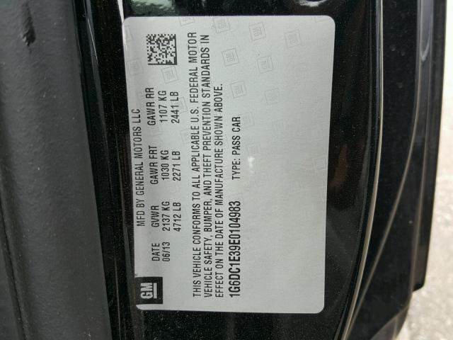 1G6DC1E39E0104983 - 2014 CADILLAC CTS PERFOR Qara foto 10