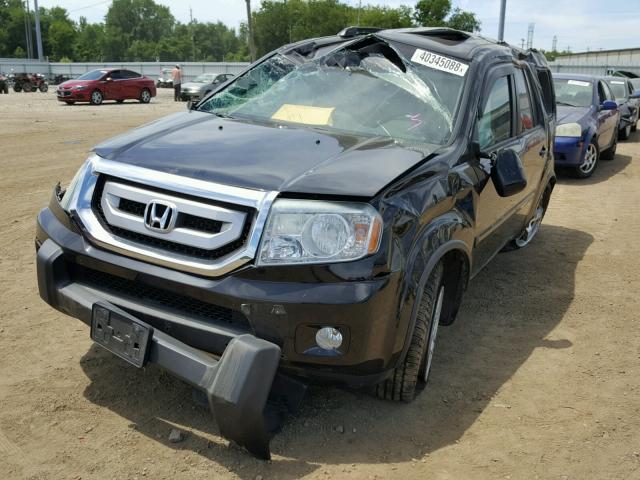 5FNYF4H79BB041726 - 2011 HONDA PILOT EXLN BLACK photo 2