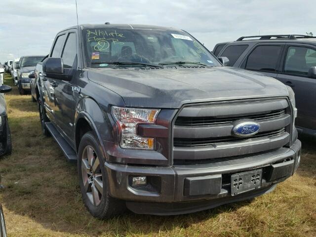 1FTEW1CG2FKD25684 - 2015 FORD F150 SUPER GRAY photo 1