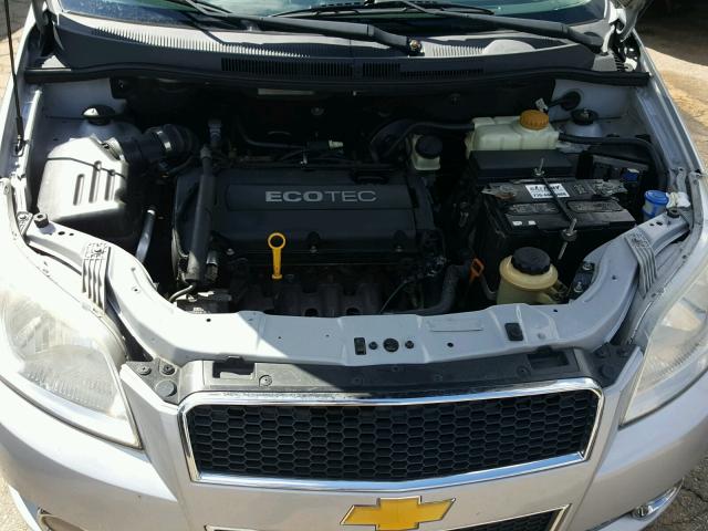 KL1TG6DE7AB099625 - 2010 CHEVROLET AVEO LT SILVER photo 7