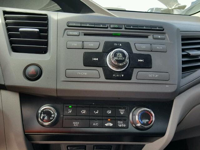 2HGFB2F93CH588712 - 2012 HONDA CIVIC EXL GRAY photo 9