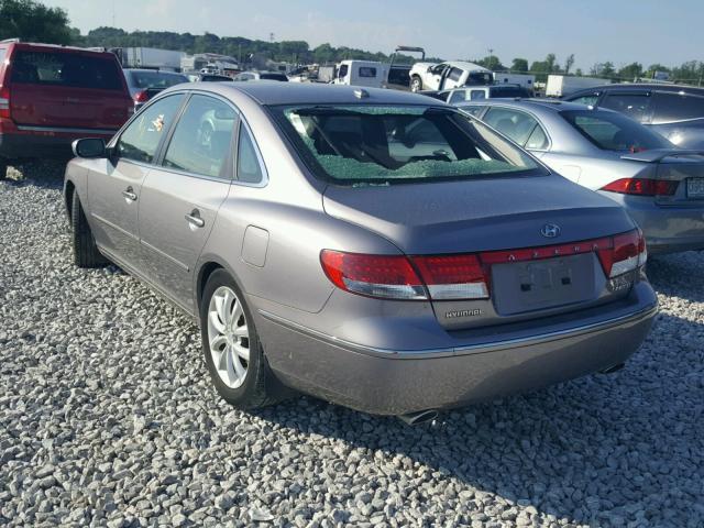 KMHFC46F67A243168 - 2007 HYUNDAI AZERA SE SILVER photo 3