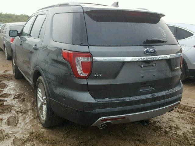 1FM5K7D89GGB33183 - 2016 FORD EXPLORER X GRAY photo 3