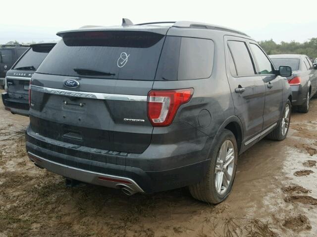 1FM5K7D89GGB33183 - 2016 FORD EXPLORER X GRAY photo 4