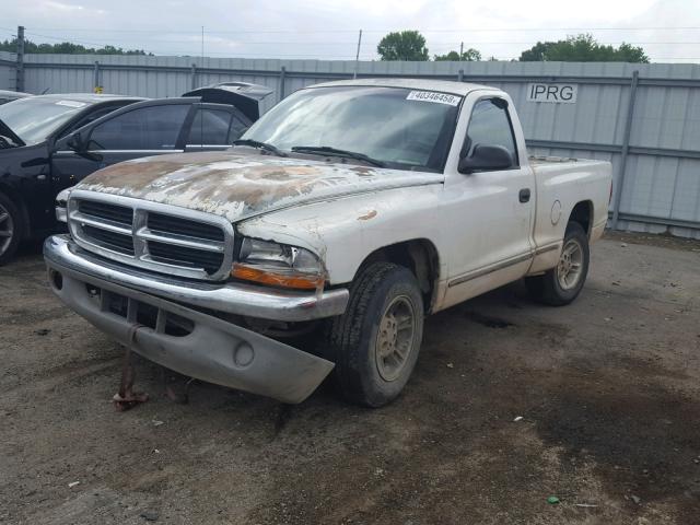 1B7FL26X6YS580470 - 2000 DODGE DAKOTA WHITE photo 2