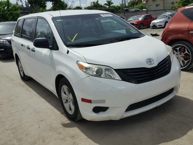 5TDZK3DCXES517382 - 2014 TOYOTA SIENNA BAS WHITE photo 1