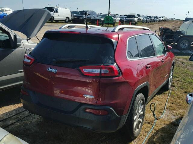 1C4PJLCB3GW363068 - 2016 JEEP CHEROKEE L MAROON photo 4