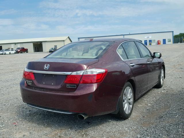 1HGCR2F85FA003928 - 2015 HONDA ACCORD EXL BURGUNDY photo 4