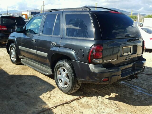 1GNDS13S342154475 - 2004 CHEVROLET TRAILBLAZE BLACK photo 3