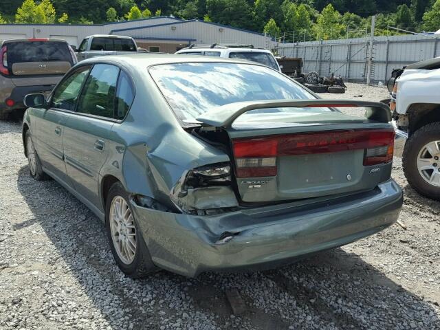 4S3BE635737215813 - 2003 SUBARU LEGACY L GREEN photo 3