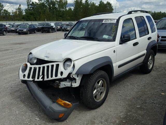 1J4GL48K57W539217 - 2007 JEEP LIBERTY SP WHITE photo 2