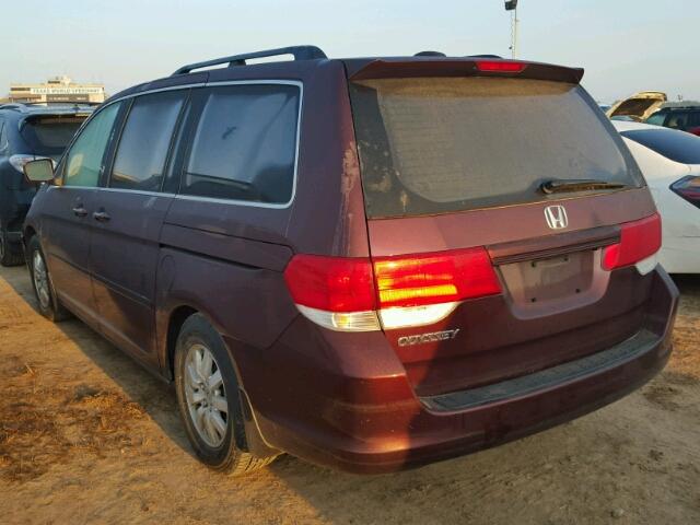 5FNRL38768B056281 - 2008 HONDA ODYSSEY BURGUNDY photo 3