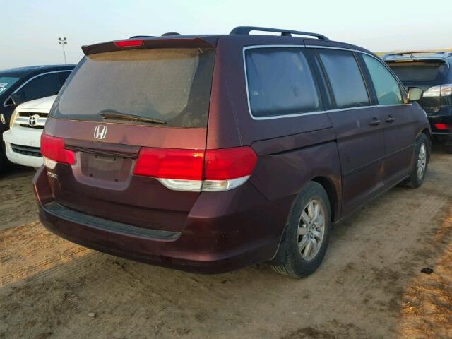 5FNRL38768B056281 - 2008 HONDA ODYSSEY BURGUNDY photo 4