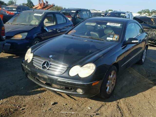 WDBTJ65J34F093760 - 2004 MERCEDES-BENZ CLK BLACK photo 2