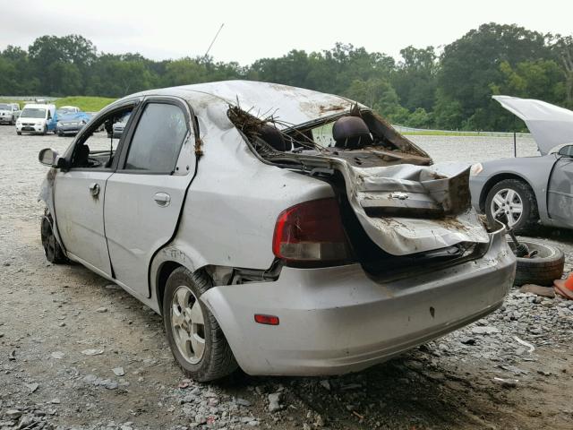 KL1TD56646B594977 - 2006 CHEVROLET AVEO BASE Күміс фото 3