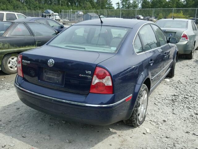 WVWTH63B72E208694 - 2002 VOLKSWAGEN PASSAT GLX BLUE photo 4