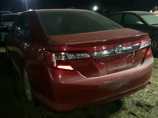 4T4BF1FK8ER342416 - 2014 TOYOTA CAMRY L RED photo 3