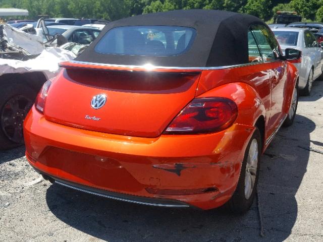 3VW517AT4HM804070 - 2017 VOLKSWAGEN BEETLE S/S 橙色 照片 4