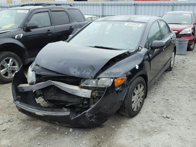 2HGFA16386H038788 - 2006 HONDA CIVIC DX V BLACK photo 2