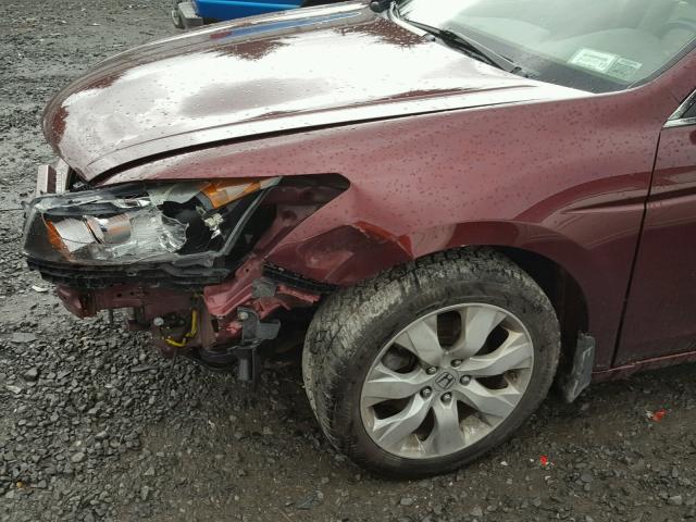 1HGCP36839A037804 - 2009 HONDA ACCORD EXL MAROON photo 9