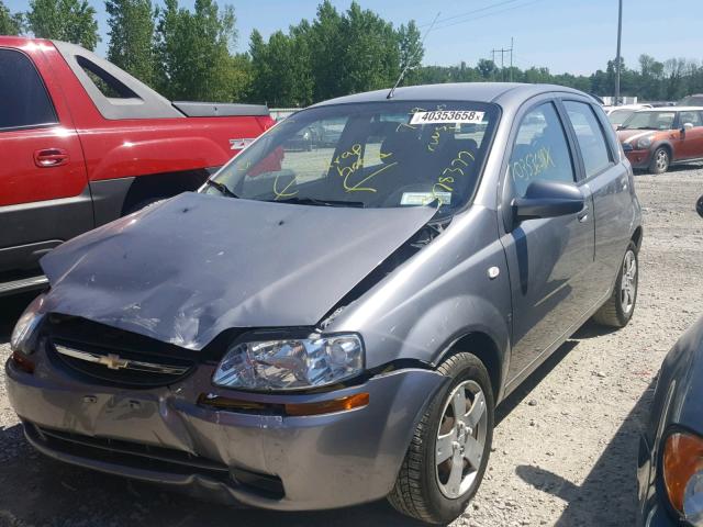 KL1TD66648B259503 - 2008 CHEVROLET AVEO BASE Gris photo 2