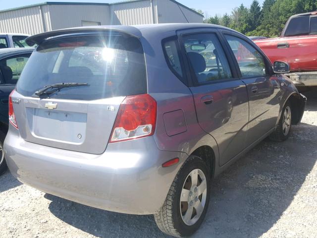 KL1TD66648B259503 - 2008 CHEVROLET AVEO BASE Gris photo 4