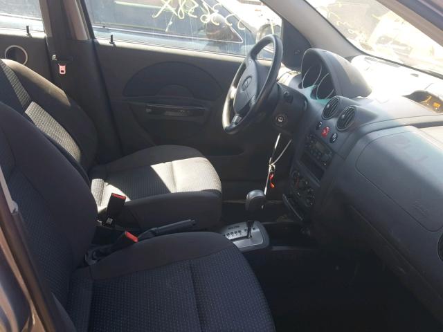 KL1TD66648B259503 - 2008 CHEVROLET AVEO BASE Gris photo 5