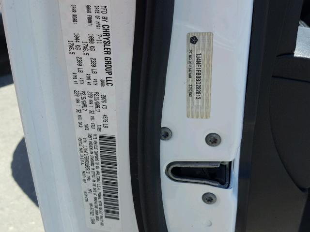 1J4NF1FB0BD282813 - 2011 JEEP COMPASS SP WHITE photo 10