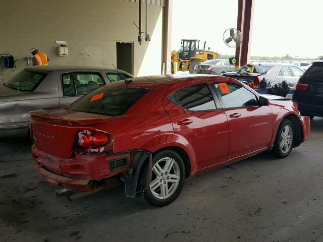 1B3BD1FB2BN509087 - 2011 DODGE AVENGER MA RED photo 4